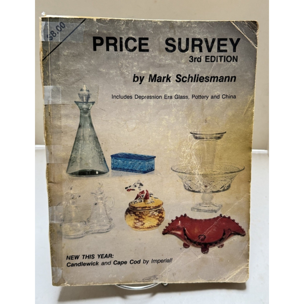 1986 Price Survey For Depression Glass,Era Glass, Pottery & China-3rd Ed Vintage